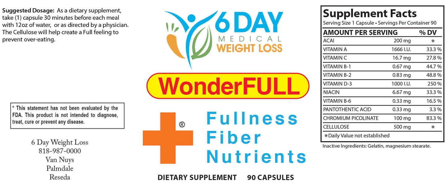 WonderFULL by 6 Day Weight Loss - Dietary Supplement