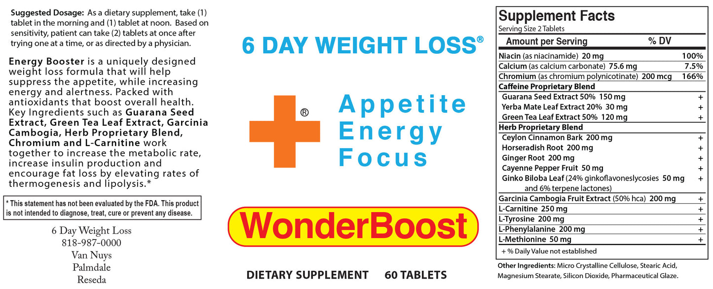 WonderBoost by 6 Day Weight Loss - Dietary Supplement