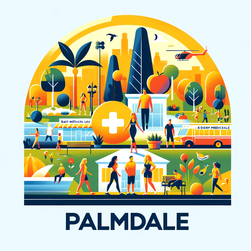 Image showing a modern, healthy lifestyle in Palmdale, capturing the community spirit and local wellness activities, aligned with 6 Day Medical Weight Loss.