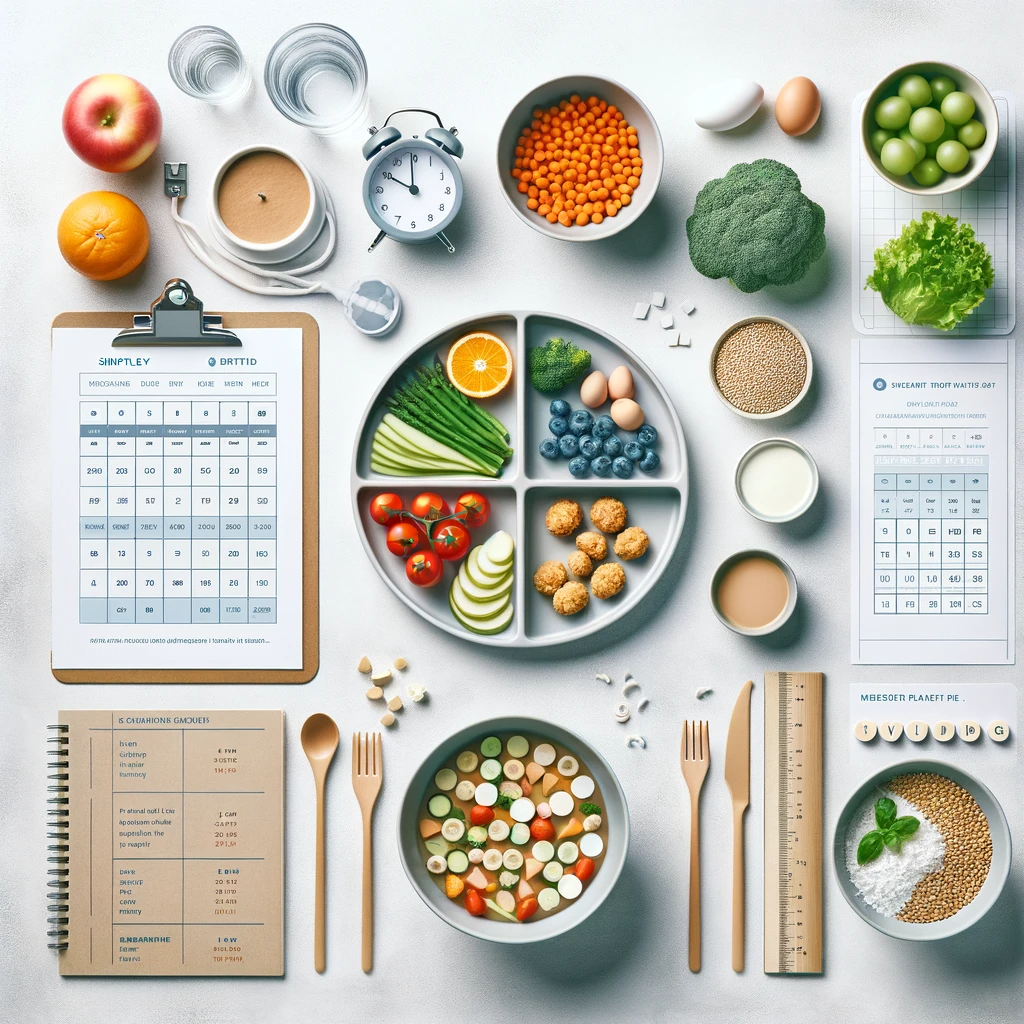 Image showcasing the essentials of meal planning for effective weight loss, aligning with the expert guidance of 6 Day Medical Weight Loss in Palmdale, Van Nuys, and Los Angeles.